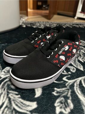 Hello Kitty Black & Red Kids Canvas Heelys Skate Shoes